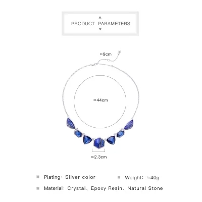 Kandiny - Geometric natural stone short Necklace