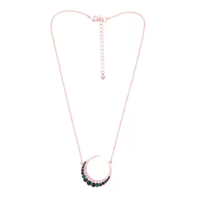 Kandiny - Simple diamond-studded moon pendant ladies short Necklace