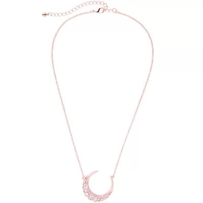 Kandiny - Diamond Moon Pendant Short Necklace