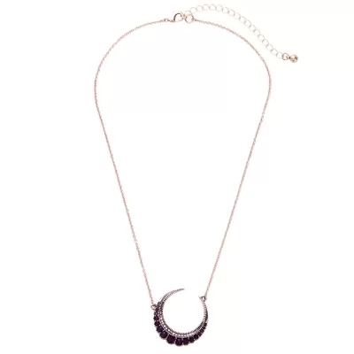 Kandiny - Simple Diamond Moon Pendant Necklace