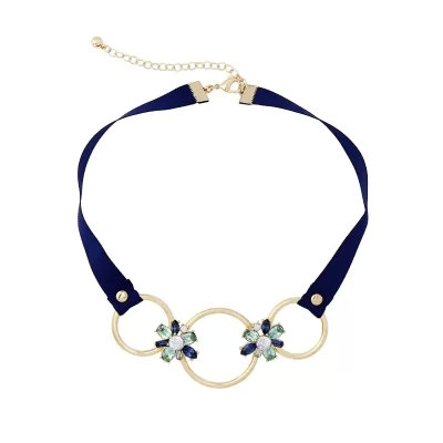Kandiny - Diamond-studded simple ribbon short ladies Necklace