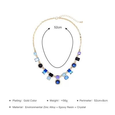 Kandiny - Elegant Sapphire Simple Pendant Women Necklace