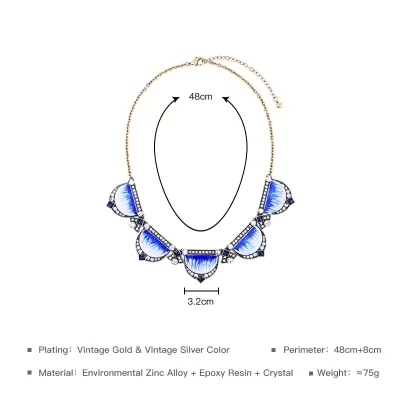 Kandiny - Semi-round gemstone pendant ladies Necklace