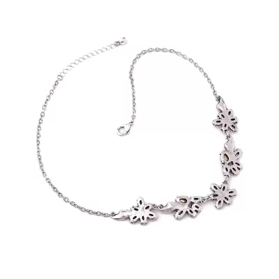 Kandiny - Simple and fresh diamond flower Necklace