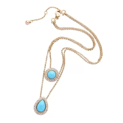 Kandiny - Simple double-layer wild long pendant Necklace