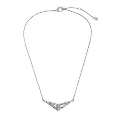 Kandiny - Gold Diamond Geometric Pendant Short Clavicle Necklace