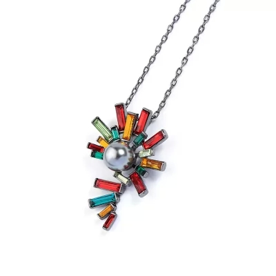 Kandiny - Creative Colorful Crystal Pearl Pendant Necklace