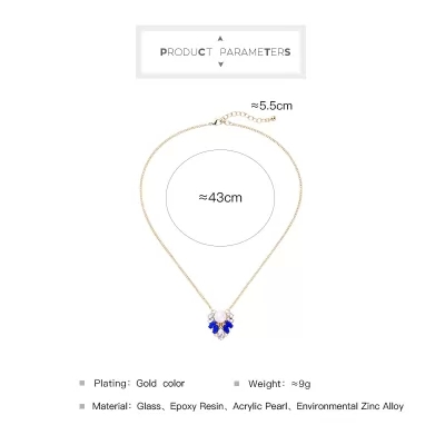Kandiny - Diamond Pearl Pendant Necklace 01303
