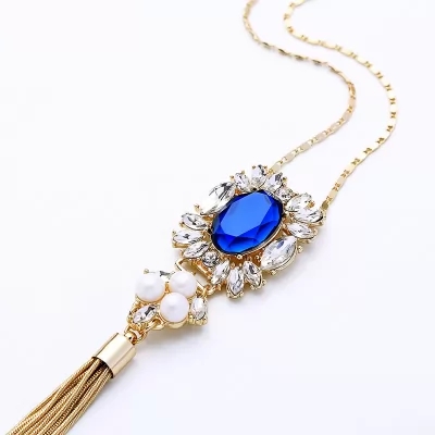Kandiny - Pearl-studded tassel pendant Necklace 01308