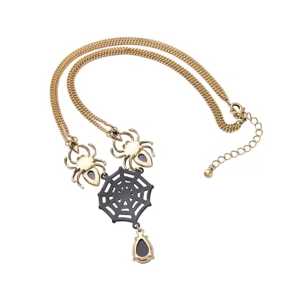 Kandiny - Elegant Spider Mesh Pendant Necklace 01540