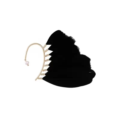 Kandiny - Feather ear hanging personality exaggerated Earrings