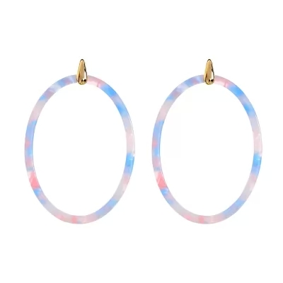 Kandiny - Fresh acetate plate ring Earrings 00620