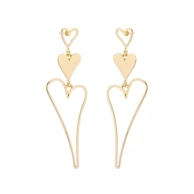 Kandiny - Personality alloy love exaggerated Earrings 00659