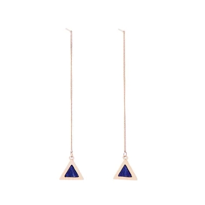 Kandiny - Sapphire triangle Earrings 00681