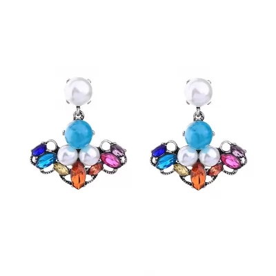 Kandiny - Diamond-studded colorful alloy Earrings 00692