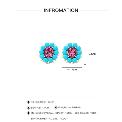 Kandiny - Crystal Flower Cross Border Jewelry 00704