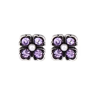 Kandiny - Simple purple diamond stud Earrings 00818