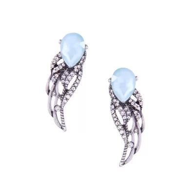 Kandiny - Vintage diamond wing stud Earrings 00823