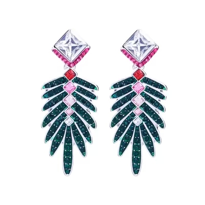 Kandiny - Vintage Diamond Christmas Tree Leaf Earrings 00836