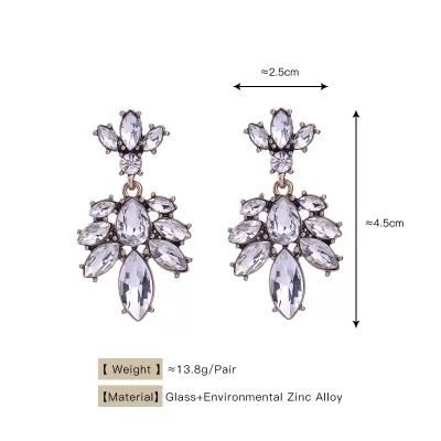 Kandiny - Diamond geometric Earrings banquet Earrings 00868