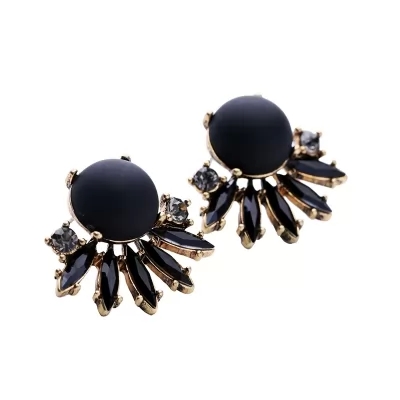 Kandiny - Black personality diamond stud Earrings 00868
