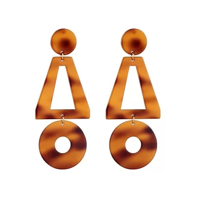 Kandiny - Acetate board resin geometric Earrings 00882