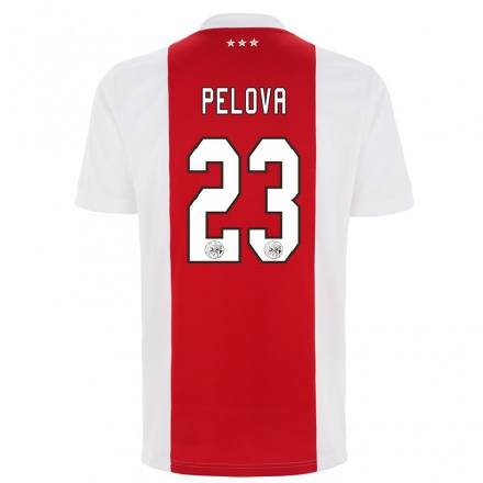 Lapset Jalkapallo Victoria Pelova #23 Punainen Valkoinen Kotipaita 2021/22 Lyhythihainen Paita T-paita
