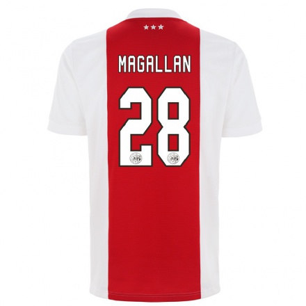Lapset Jalkapallo Lisandro Magallan #28 Punainen Valkoinen Kotipaita 2021/22 Lyhythihainen Paita T-paita