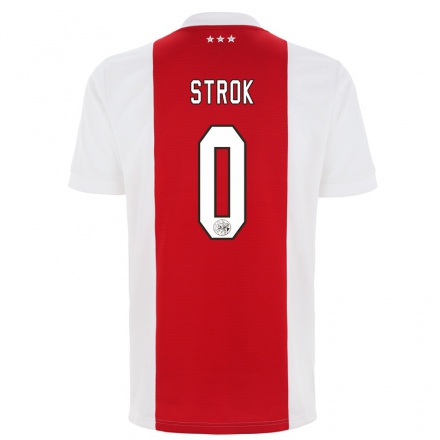 Lapset Jalkapallo Timothy Strok #0 Punainen Valkoinen Kotipaita 2021/22 Lyhythihainen Paita T-paita