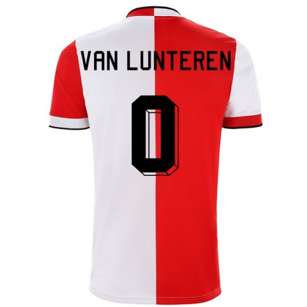 Lapset Jalkapallo Jordi van Lunteren #0 Punainen Valkoinen Kotipaita 2021/22 Lyhythihainen Paita T-paita