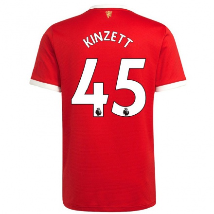Lapset Jalkapallo Ella Kinzett #45 Punainen Kotipaita 2021/22 Lyhythihainen Paita T-paita