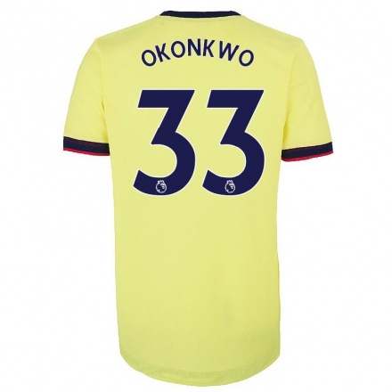 Lapset Jalkapallo Arthur Okonkwo #33 Punainen Valkoinen Kotipaita 2021/22 Lyhythihainen Paita T-paita