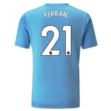Lapset Jalkapallo Ferran Torres #21 Sininen Kotipaita 2021/22 Lyhythihainen Paita T-paita