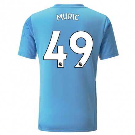 Lapset Jalkapallo Arijanet Muric #49 Sininen Kotipaita 2021/22 Lyhythihainen Paita T-paita