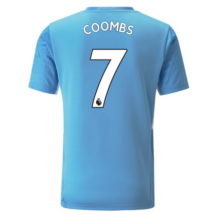 Lapset Jalkapallo Laura Coombs #7 Sininen Kotipaita 2021/22 Lyhythihainen Paita T-paita