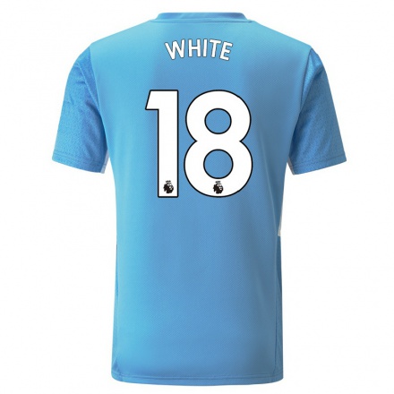 Lapset Jalkapallo Ellen White #18 Sininen Kotipaita 2021/22 Lyhythihainen Paita T-paita