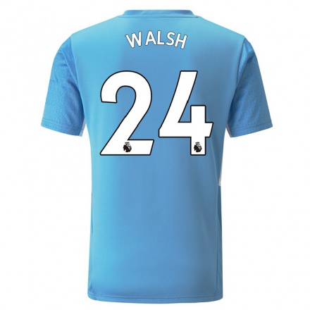 Lapset Jalkapallo Keira Walsh #24 Sininen Kotipaita 2021/22 Lyhythihainen Paita T-paita