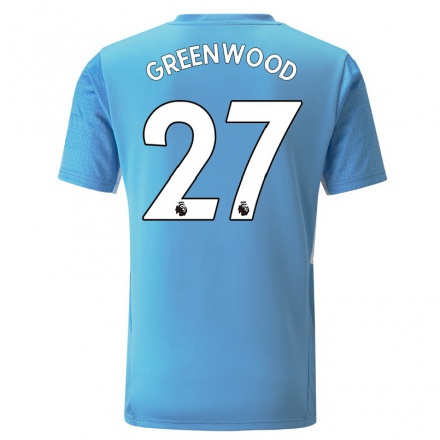 Lapset Jalkapallo Alex Greenwood #27 Sininen Kotipaita 2021/22 Lyhythihainen Paita T-paita
