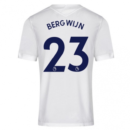 Lapset Jalkapallo Steven Bergwijn #23 Valkoinen Kotipaita 2021/22 Lyhythihainen Paita T-paita