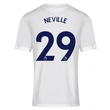 Lapset Jalkapallo Ashleigh Neville #29 Valkoinen Kotipaita 2021/22 Lyhythihainen Paita T-paita
