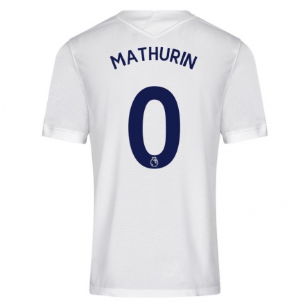 Lapset Jalkapallo Roshaun Mathurin #0 Valkoinen Kotipaita 2021/22 Lyhythihainen Paita T-paita