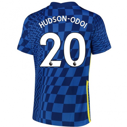 Lapset Jalkapallo Callum Hudson-Odoi #20 Tummansininen Kotipaita 2021/22 Lyhythihainen Paita T-paita
