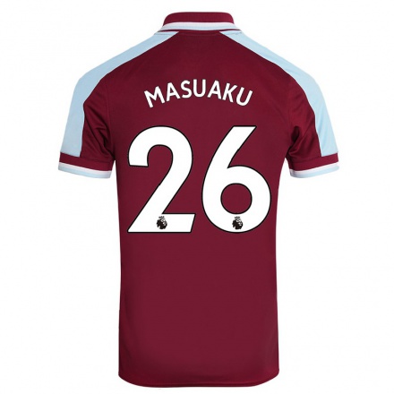 Lapset Jalkapallo Arthur Masuaku #26 Kastanjanruskea Kotipaita 2021/22 Lyhythihainen Paita T-paita