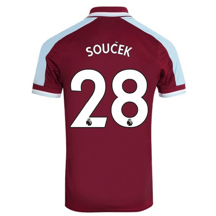 Lapset Jalkapallo Tomas Soucek #28 Kastanjanruskea Kotipaita 2021/22 Lyhythihainen Paita T-paita