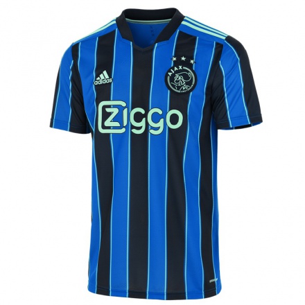 Lapset Jalkapallo Marjolijn Van Den Bighelaar #11 Sininen Musta Vieraspaita 2021/22 Lyhythihainen Paita T-paita