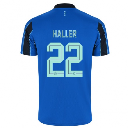 Lapset Jalkapallo Sebastien Haller #22 Sininen Musta Vieraspaita 2021/22 Lyhythihainen Paita T-paita