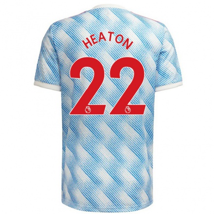 Lapset Jalkapallo Tom Heaton #22 Sinivalkoinen Vieraspaita 2021/22 Lyhythihainen Paita T-paita