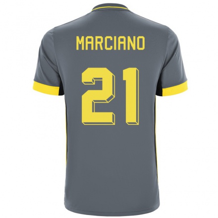 Lapset Jalkapallo Ofir Marciano #21 Harmaa Musta Vieraspaita 2021/22 Lyhythihainen Paita T-paita