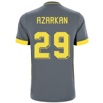 Lapset Jalkapallo Marouan Azarkan #29 Harmaa Musta Vieraspaita 2021/22 Lyhythihainen Paita T-paita