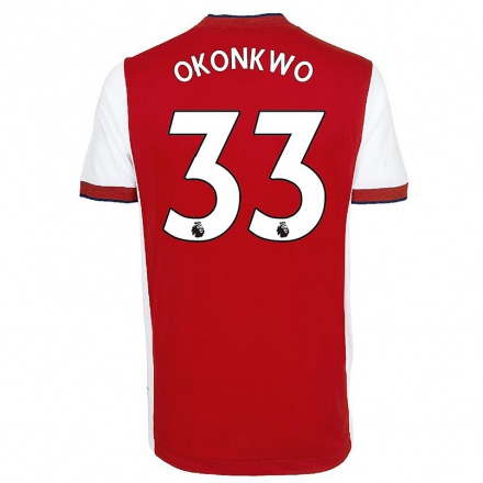 Lapset Jalkapallo Arthur Okonkwo #33 Keltainen Vieraspaita 2021/22 Lyhythihainen Paita T-paita